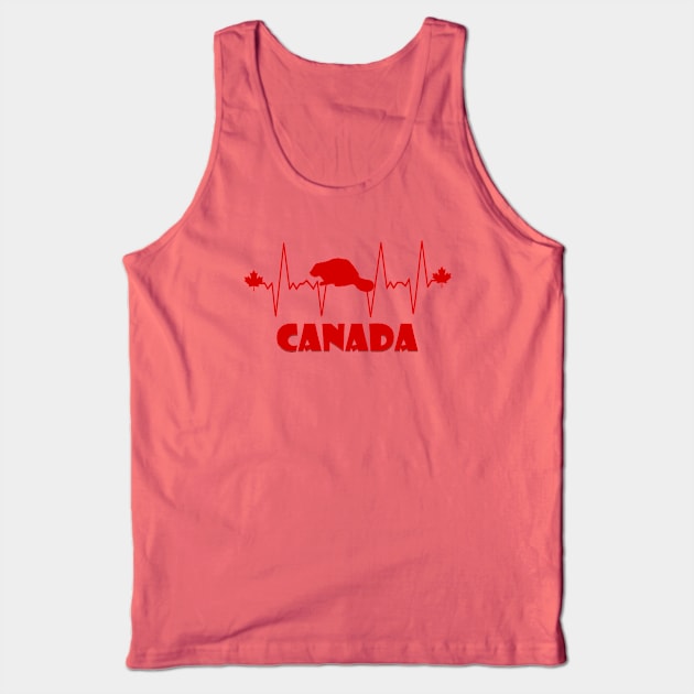 Canadian Heartbeat  II Tank Top by KJKlassiks